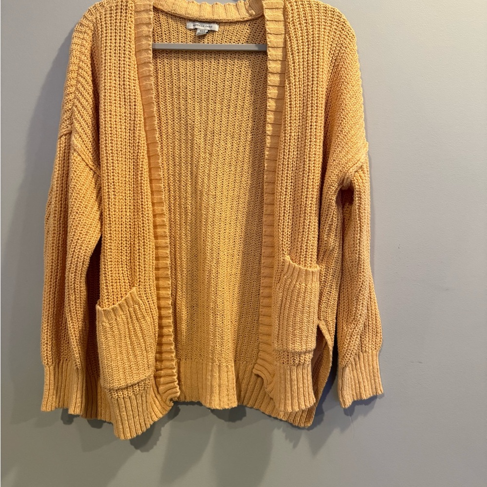 American Eagle Outfitters Orange Cardigan Medium
